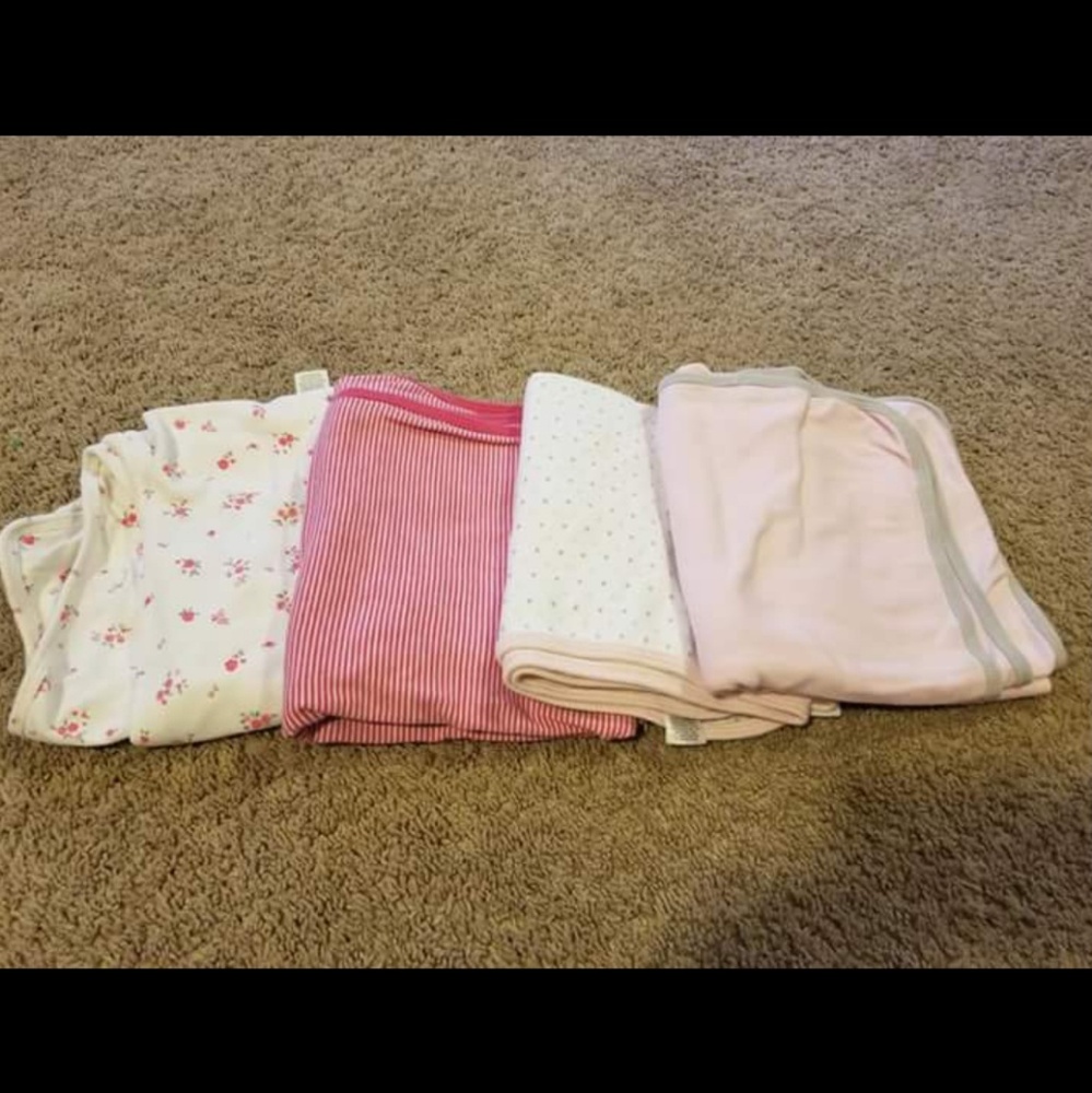 4 baby girl swaddling blankets